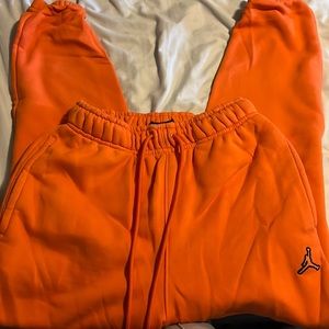 orange jordan sweatpants